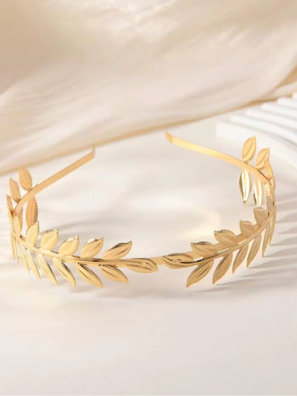 Gold Laurel Leaf Headband - Elegant Women’s Hair Accessory